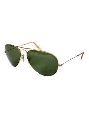 Vintage Bausch & Lomb Ray-ban Aviator Gold Green